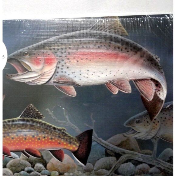 1999 Wisconsin Trout Salmon Stamp Design Winner Greeting Cards 3 Pk All Occasion - Picture 2 of 2